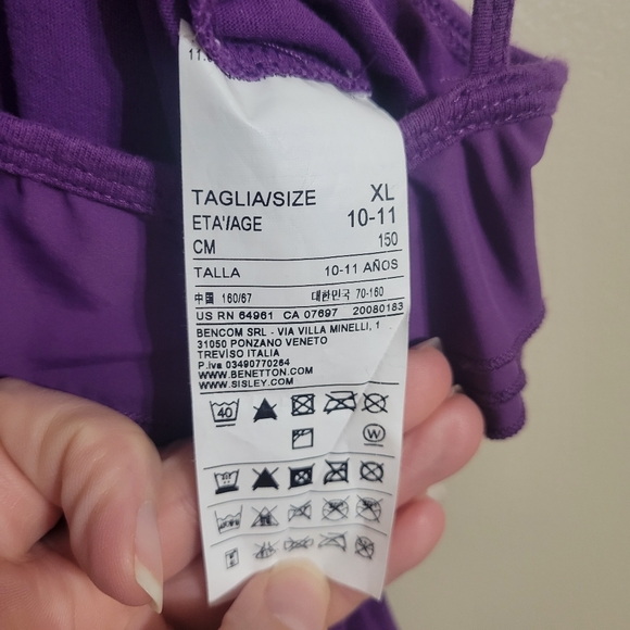 Benetton Tween Dress Size 10/11 Purple - Picture 4 of 13